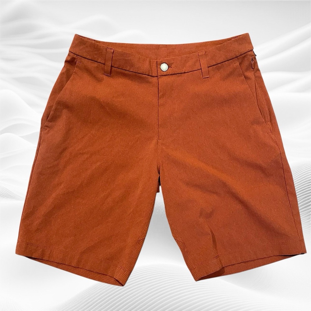 Lululemon Commission Shorts Rust Size 30 Classic-Fit 9" Inseam Warpstreme AB